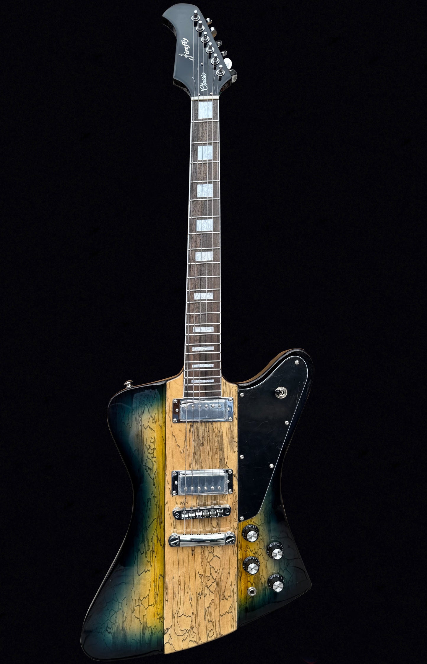 Promotion!NEW Firefly FFDB Electric Guitar (Blue Spalted Color)