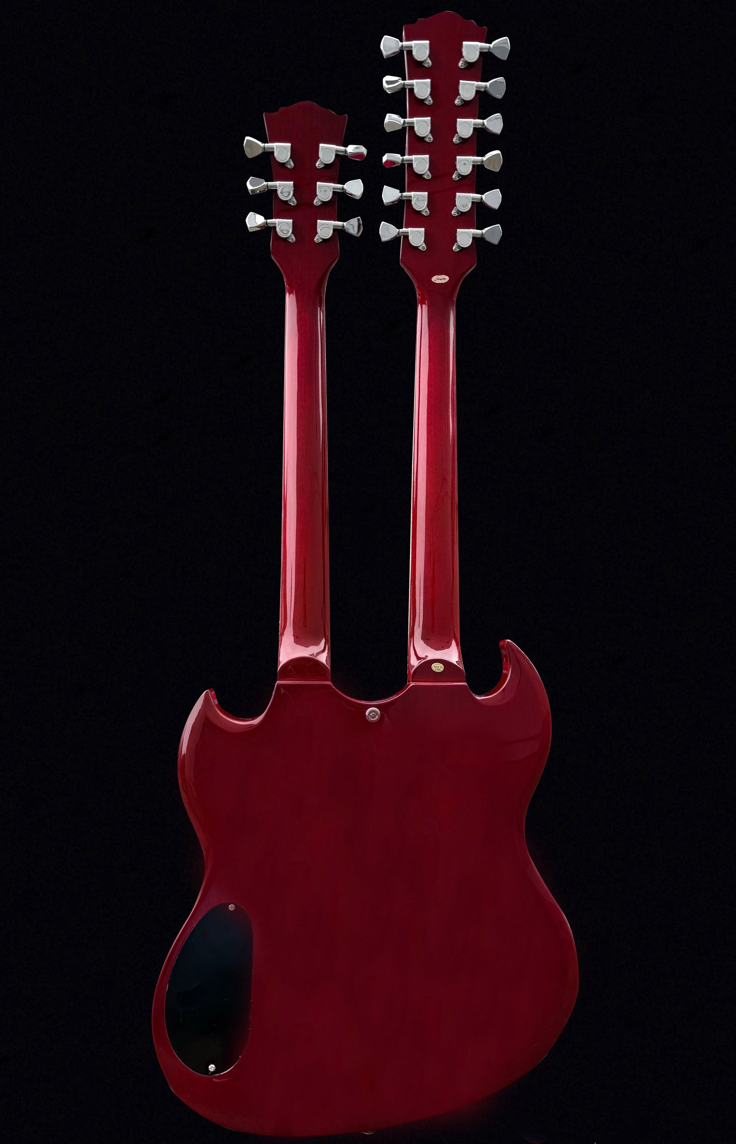 Firefly Double Necks 12 Strings +6 Strings FFLGS Electric Guitar With a Hardcase (Transparent Red Color)