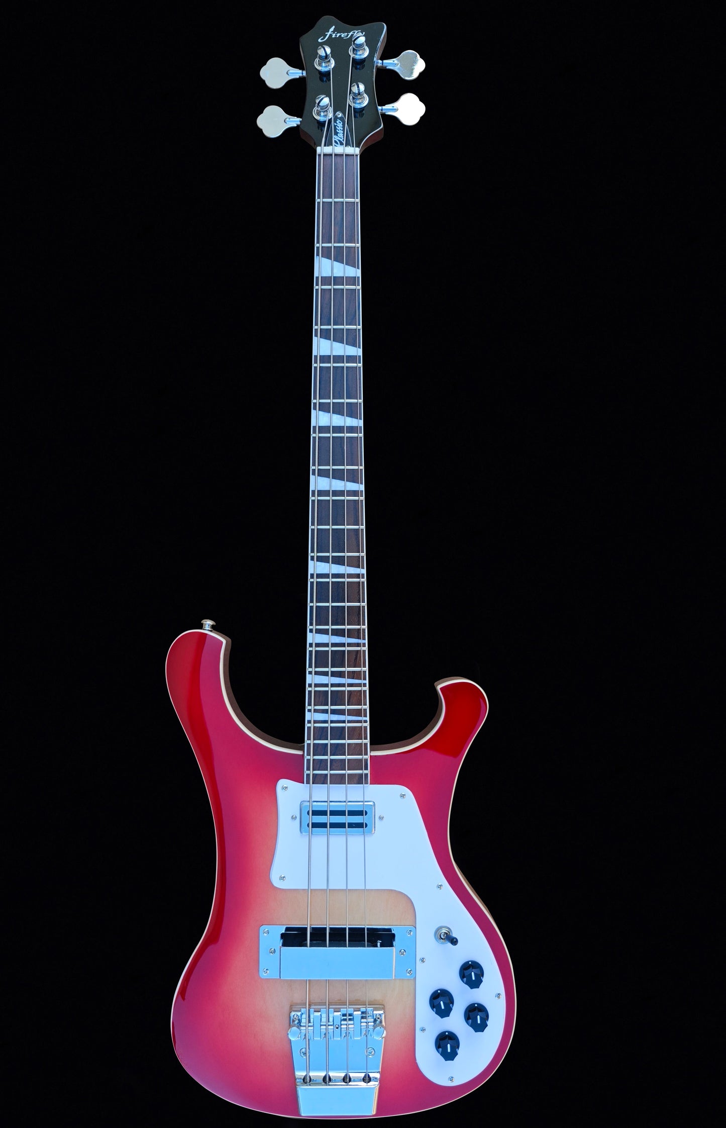 New Firefly RE Bass Electric Guitar (Transparent Red Burst Color)