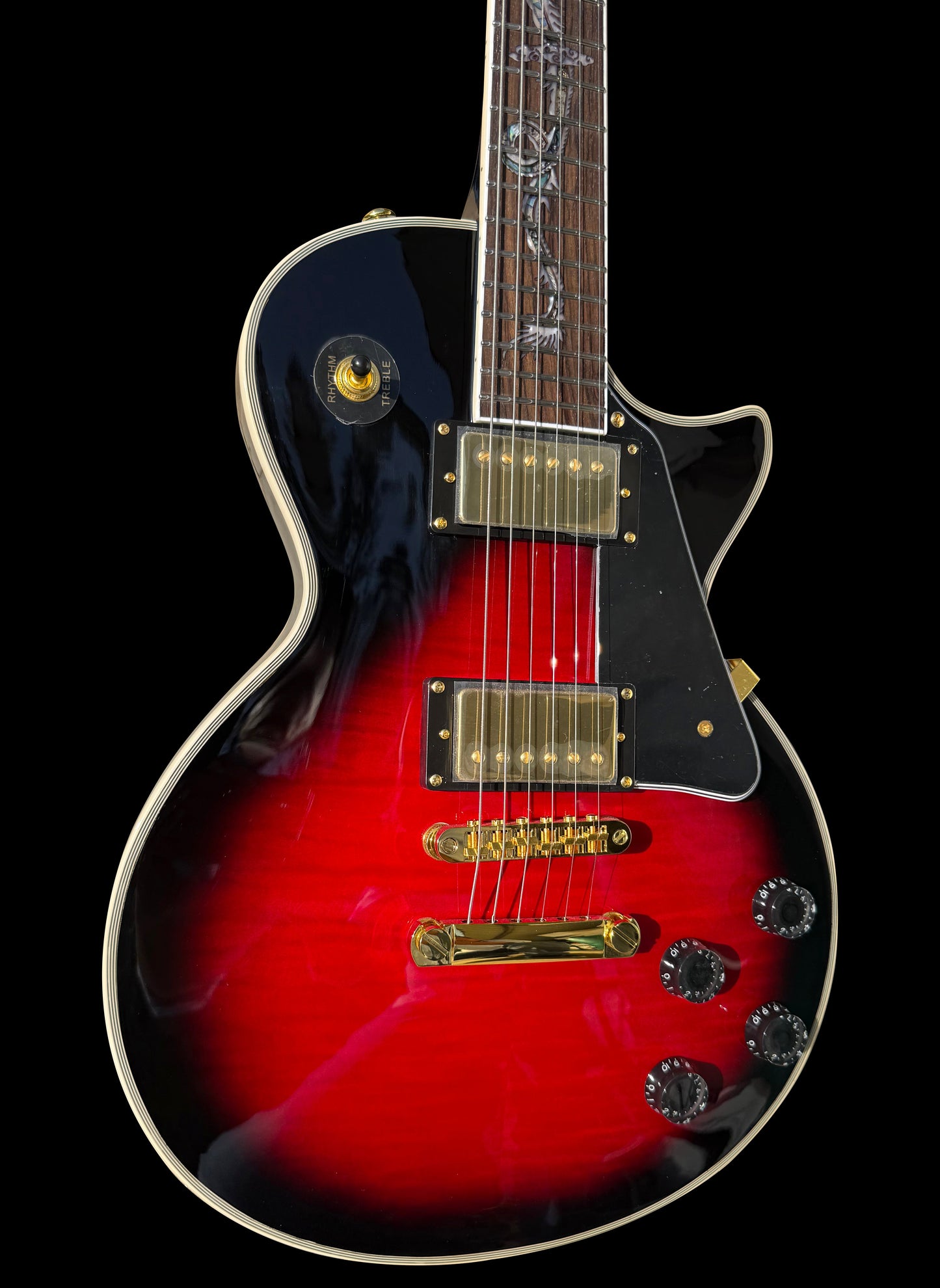 New Firefly FFSP Electric Guitar with Dragon Inlay (Redburst Color)