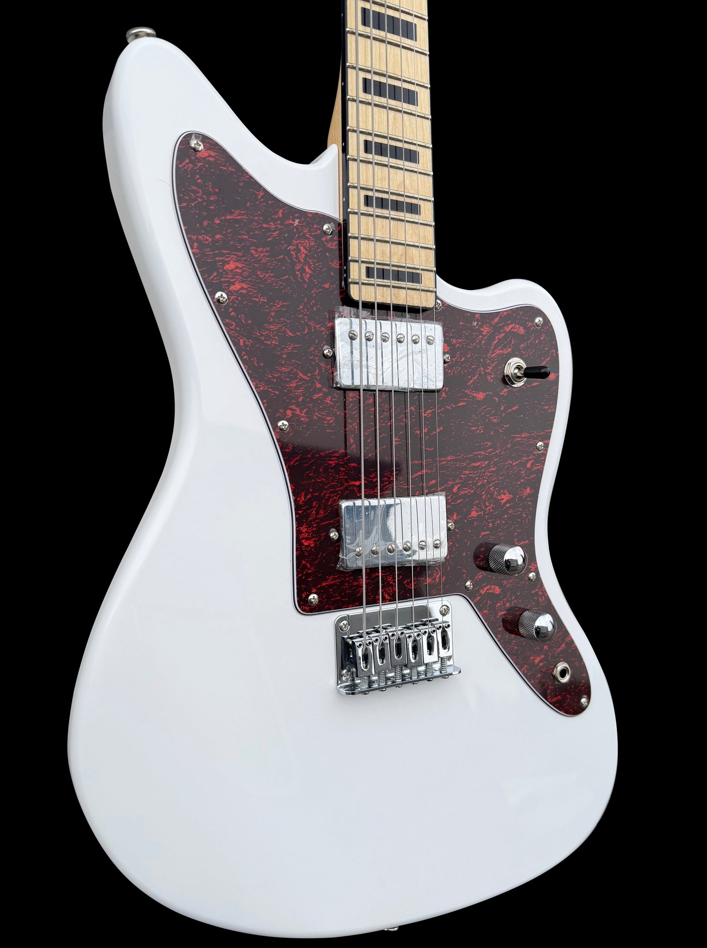 New Firefly FFJA VI 24 Frets Baritone Electric Guitar (White Color )