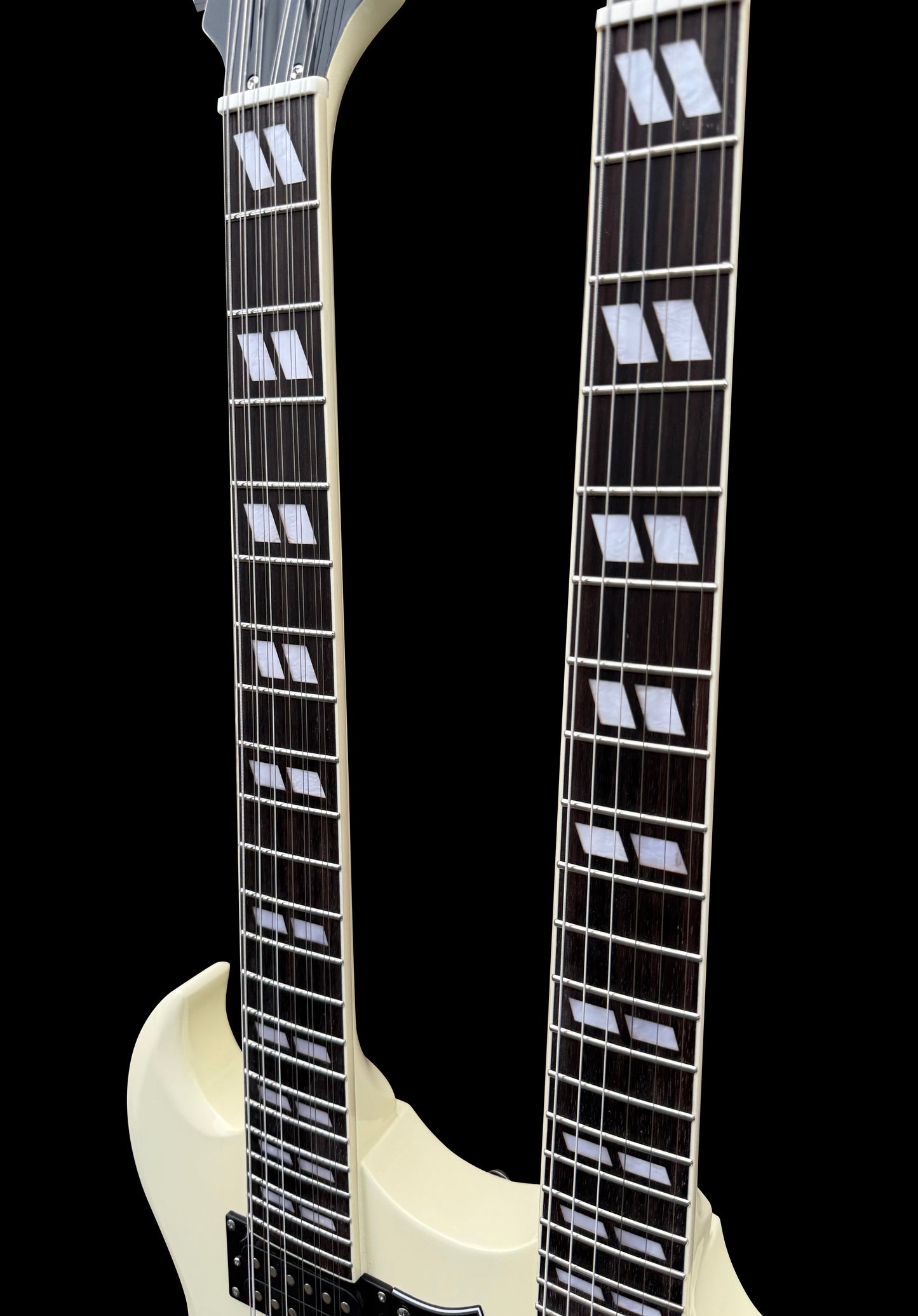 Firefly Double Necks 12 Strings +6 Strings FFLGS Electric Guitar With Hardcase (OffWhite Color)